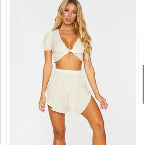 Light linen short set